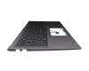 Clavier incl. topcase DE (allemand) noir/gris original pour Asus VivoBook 15 F512FL