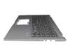 Clavier incl. topcase DE (allemand) noir/gris original pour Asus VivoBook 15 F515EA