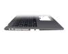 Clavier incl. topcase DE (allemand) noir/gris original pour Asus VivoBook 15 F515JA