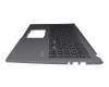 Clavier incl. topcase DE (allemand) noir/gris original pour Asus VivoBook 15 R565JA