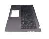 Clavier incl. topcase DE (allemand) noir/gris original pour Asus VivobBook 15 R521UA