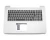 Clavier incl. topcase DE (allemand) noir/gris original pour Asus X756UJ