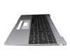 Clavier incl. topcase DE (allemand) noir/gris original pour Emdoor NS15AR