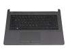 Clavier incl. topcase DE (allemand) noir/gris original pour HP 240 G6
