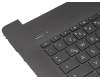 Clavier incl. topcase DE (allemand) noir/noir (avec TP/DVD, structure de surface « noir brossé ») original pour HP 17-by4000