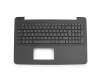 Clavier incl. topcase DE (allemand) noir/noir avec motif alvéolé original pour Asus K555LA