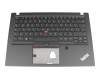 Clavier incl. topcase DE (allemand) noir/noir avec mouse stick pour Lenovo ThinkPad T490 (20Q9/20QH)