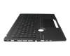 Clavier incl. topcase DE (allemand) noir/noir avec rétro-éclairage (ASUS Dial) original pour Asus ProArt StudioBook 16 OLED H7600HM