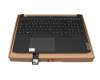 Clavier incl. topcase DE (allemand) noir/noir avec rétro-éclairage (BL Blanc) original pour Lenovo IdeaPad Gaming 3-15ACH6 (82K2/82MJ)