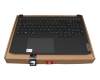 Clavier incl. topcase DE (allemand) noir/noir avec rétro-éclairage (BL RGB) original pour Lenovo IdeaPad Gaming 3-15IHU6 (82K1)