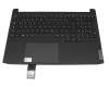 Clavier incl. topcase DE (allemand) noir/noir avec rétro-éclairage (BL RGB) original pour Lenovo IdeaPad Gaming 3-15IHU6 (82K1)