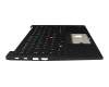 Clavier incl. topcase DE (allemand) noir/noir avec rétro-éclairage et mouse stick (Wi-Fi) original pour Lenovo ThinkPad X1 Carbon G10 (21CB)