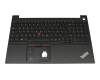 Clavier incl. topcase DE (allemand) noir/noir avec rétro-éclairage et mouse stick original pour Lenovo ThinkPad E15 (20RD/20RE)