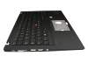 Clavier incl. topcase DE (allemand) noir/noir avec rétro-éclairage et mouse stick original pour Lenovo ThinkPad T14s Gen 1 (20UH/20UJ)
