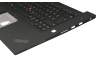 Clavier incl. topcase DE (allemand) noir/noir avec rétro-éclairage et mouse stick original pour Lenovo ThinkPad X1 Extreme Gen 2 (20QV/20QW)