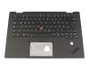 Clavier incl. topcase DE (allemand) noir/noir avec rétro-éclairage et mouse stick original pour Lenovo ThinkPad X1 Yoga 3rd Gen (20LD/20LE/20LF/20LG)