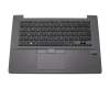 Clavier incl. topcase DE (allemand) noir/noir avec rétro-éclairage et pointeur original pour Asus Pro Advanced B8430UA