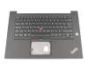 Clavier incl. topcase DE (allemand) noir/noir avec rétro-éclairage et pointeur original pour Lenovo ThinkPad P1 Gen 1 (20MD/20ME)