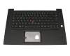 Clavier incl. topcase DE (allemand) noir/noir avec rétro-éclairage et pointeur original pour Lenovo ThinkPad P1 Gen 2 (20QT/20QU)