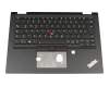 Clavier incl. topcase DE (allemand) noir/noir avec rétro-éclairage et pointeur original pour Lenovo ThinkPad X390 Yoga (20NN)
