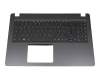 Clavier incl. topcase DE (allemand) noir/noir avec rétro-éclairage original pour Acer Aspire 5 (A515-43)