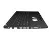 Clavier incl. topcase DE (allemand) noir/noir avec rétro-éclairage original pour Acer TravelMate P2 (TMP215-53)