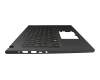 Clavier incl. topcase DE (allemand) noir/noir avec rétro-éclairage original pour Acer TravelMate P6 (P614-51T-G2)