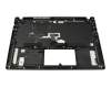 Clavier incl. topcase DE (allemand) noir/noir avec rétro-éclairage original pour Acer TravelMate P6 (TMP614-51-G2)