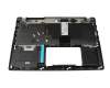 Clavier incl. topcase DE (allemand) noir/noir avec rétro-éclairage original pour Acer TravelMate X3 (TMX3410-M)