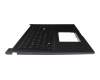 Clavier incl. topcase DE (allemand) noir/noir avec rétro-éclairage original pour Asus F1704VA