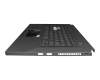 Clavier incl. topcase DE (allemand) noir/noir avec rétro-éclairage original pour Asus FX516PC