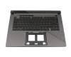 Clavier incl. topcase DE (allemand) noir/noir avec rétro-éclairage original pour Asus G634JZ