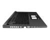 Clavier incl. topcase DE (allemand) noir/noir avec rétro-éclairage original pour Asus G634JZ