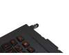 Clavier incl. topcase DE (allemand) noir/noir avec rétro-éclairage original pour Asus ROG G751JT