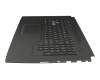 Clavier incl. topcase DE (allemand) noir/noir avec rétro-éclairage original pour Asus ROG Strix GL703GS