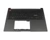 Clavier incl. topcase DE (allemand) noir/noir avec rétro-éclairage original pour Asus S5602ZA