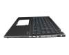 Clavier incl. topcase DE (allemand) noir/noir avec rétro-éclairage original pour Asus UP6502ZD