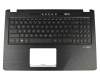 Clavier incl. topcase DE (allemand) noir/noir avec rétro-éclairage original pour Asus X570UD