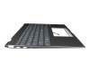 Clavier incl. topcase DE (allemand) noir/noir avec rétro-éclairage original pour Asus ZenBook Flip 13 UX363EA