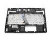 Clavier incl. topcase DE (allemand) noir/noir avec rétro-éclairage original pour Exone go Workstation 1535