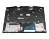 Clavier incl. topcase DE (allemand) noir/noir avec rétro-éclairage original pour HP Omen 15-dh1000