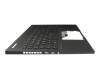 Clavier incl. topcase DE (allemand) noir/noir avec rétro-éclairage original pour HP Omen 16-xf0000