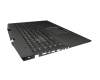 Clavier incl. topcase DE (allemand) noir/noir avec rétro-éclairage original pour HP Omen 17-cb1000