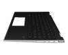 Clavier incl. topcase DE (allemand) noir/noir avec rétro-éclairage original pour HP Pavilion x360 14-dh0000