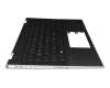 Clavier incl. topcase DE (allemand) noir/noir avec rétro-éclairage original pour HP Pavilion x360 14-dh0000