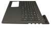 Clavier incl. topcase DE (allemand) noir/noir avec rétro-éclairage original pour Lenovo IdeaPad 700-15ISK (80RU)