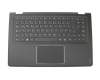 Clavier incl. topcase DE (allemand) noir/noir avec rétro-éclairage original pour Lenovo Yoga 3 1470 (80JH)
