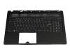 Clavier incl. topcase DE (allemand) noir/noir avec rétro-éclairage original pour MSI GS63VR 6RF/7RF Pro (MS-16K2)