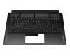 Clavier incl. topcase DE (allemand) noir/noir avec rétro-éclairage original pour MSI GS76 11UH/11UG/11UE (MS-17M1)