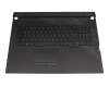 Clavier incl. topcase DE (allemand) noir/noir avec rétro-éclairage original pour Toshiba Satellite S50W-C